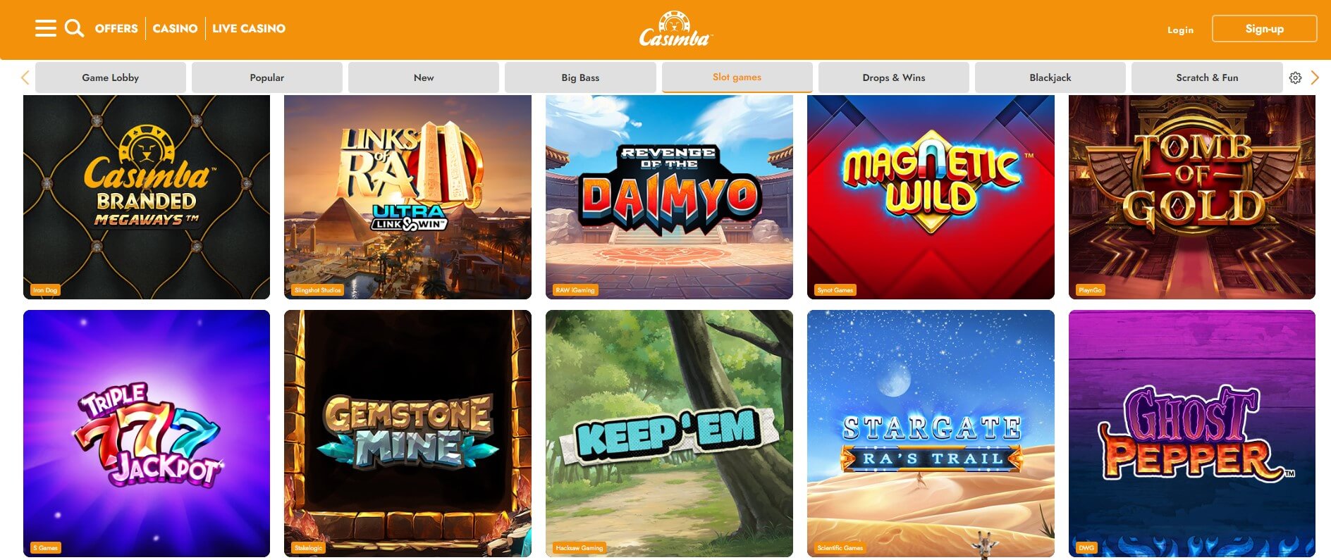 casimba casino real money slots